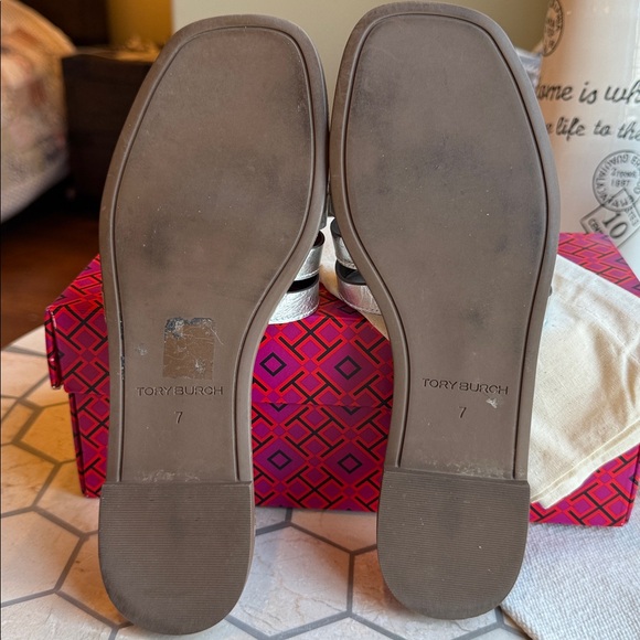 🩶 Tory Burch Ines Cage Slide Silver Wild Mushroom 🍄‍🟫 🩶 - Picture 8 of 12